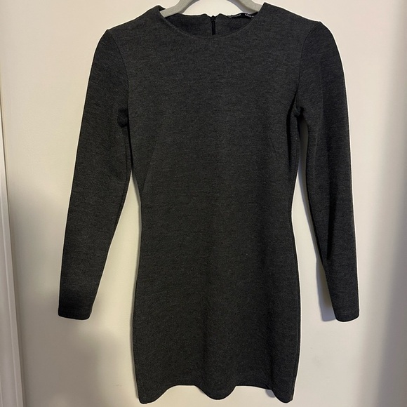 Zara Black Long Sleeve Dress. NWOT. Beautiful cotton and polyester material. - Picture 1 of 6
